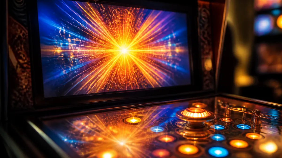 Écran d'un flipper moderne affichant un jackpot pendant une partie